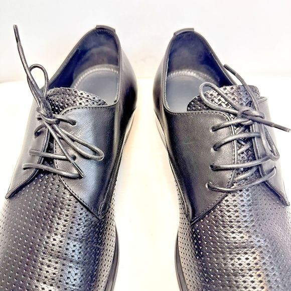 AQUATALIA MEN\'S AARON WOVEN/SMOOTH BLACK LEATHER DRESS OXFORDS SZ 11.5M US NIB main image 10